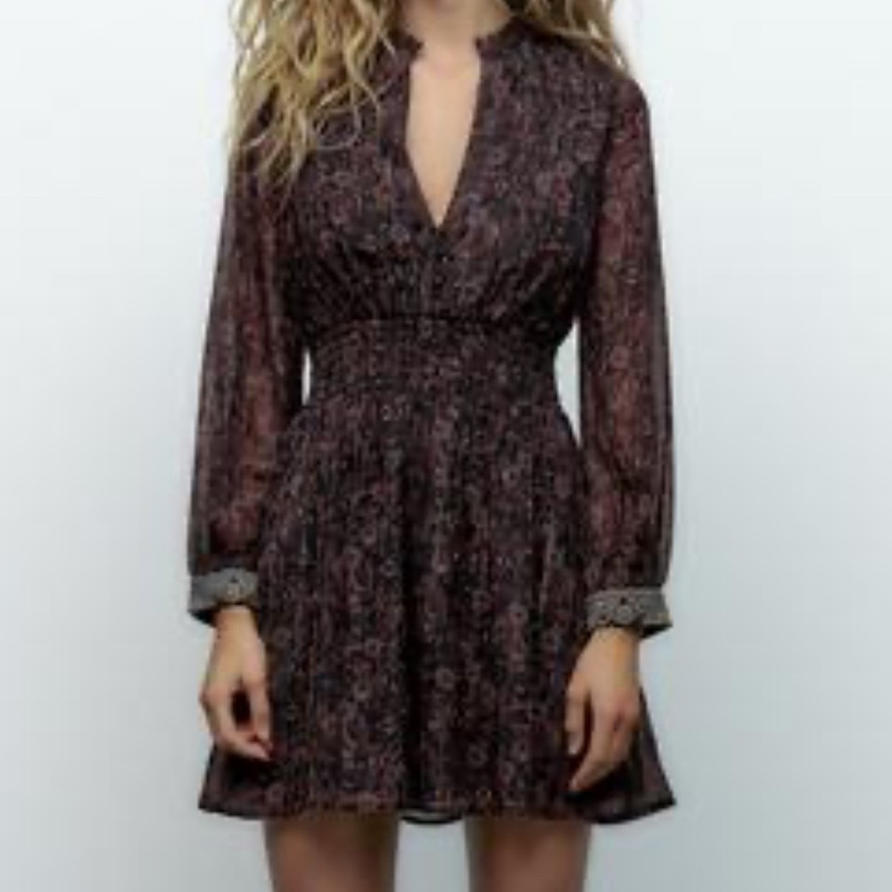 Zara Long Sleeve Short Dress